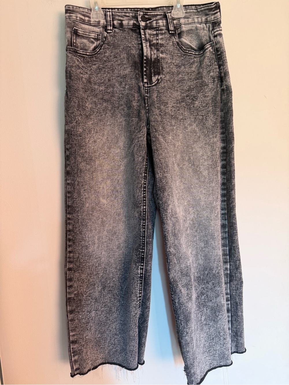 Oat New York Acid Washed Black Wide Leg Jeans Women’s 29 - Picture 2 of 7